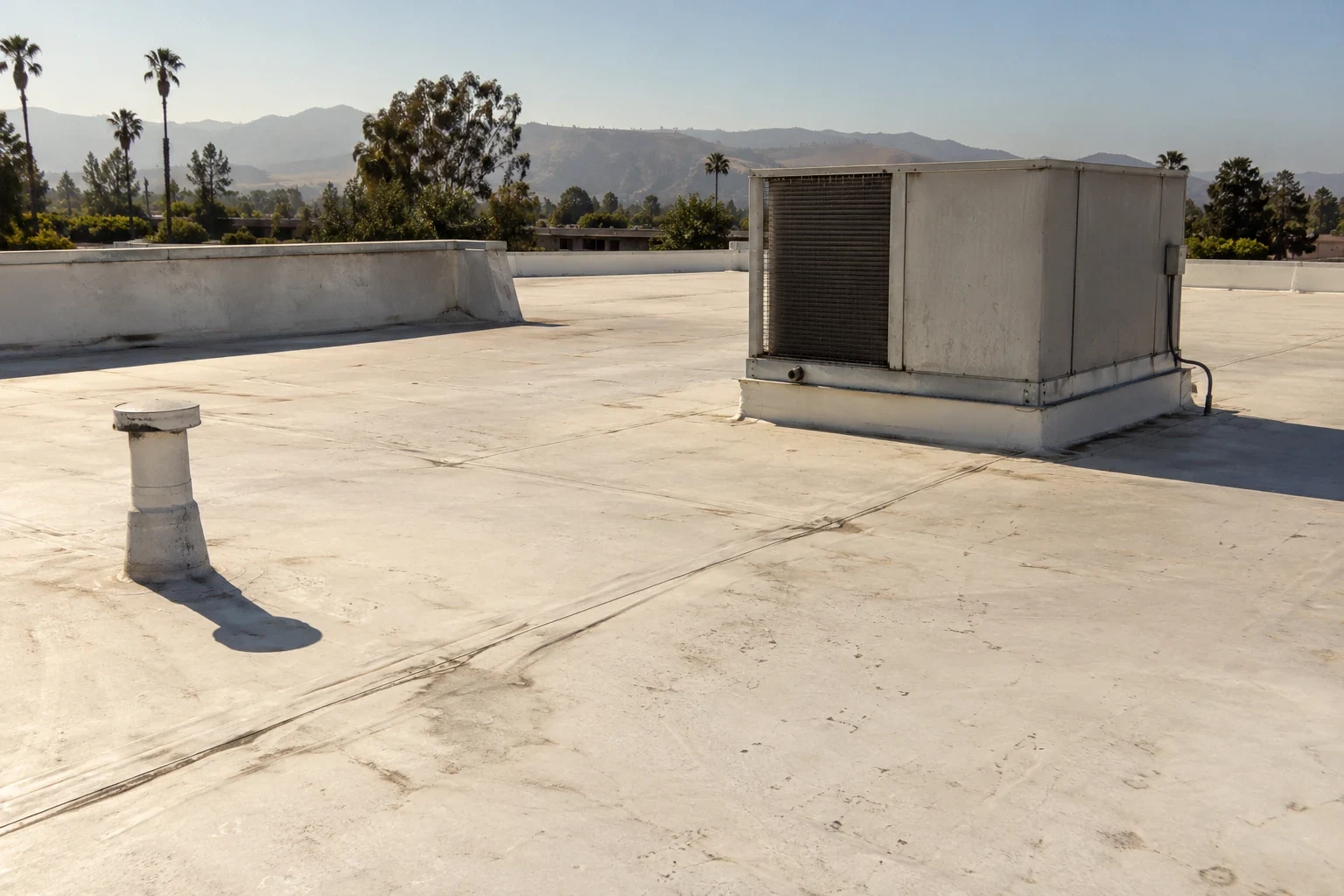 PVC Roof Corrections in Clovis at Seams and Curbs